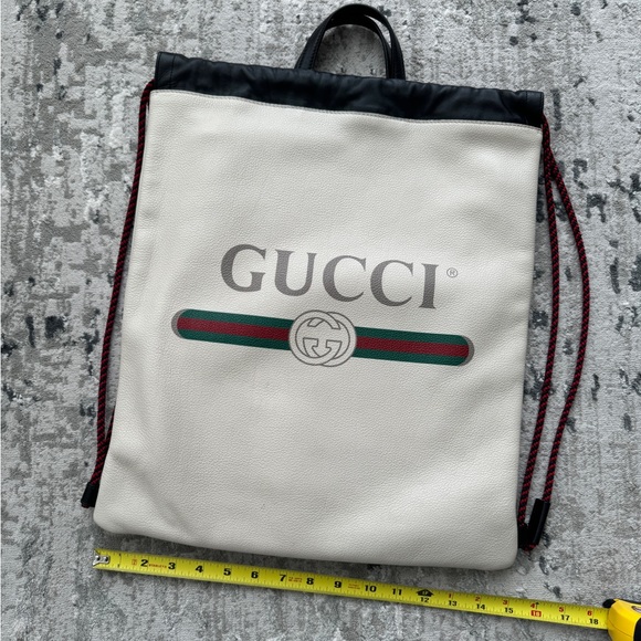 Gucci Leather Drawstring Backpack - Picture 10 of 13